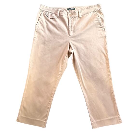 Lauren Ralph Lauren Women's Khaki Capris | Size 12 | Gently Pre-Owned - Picture 1 of 4